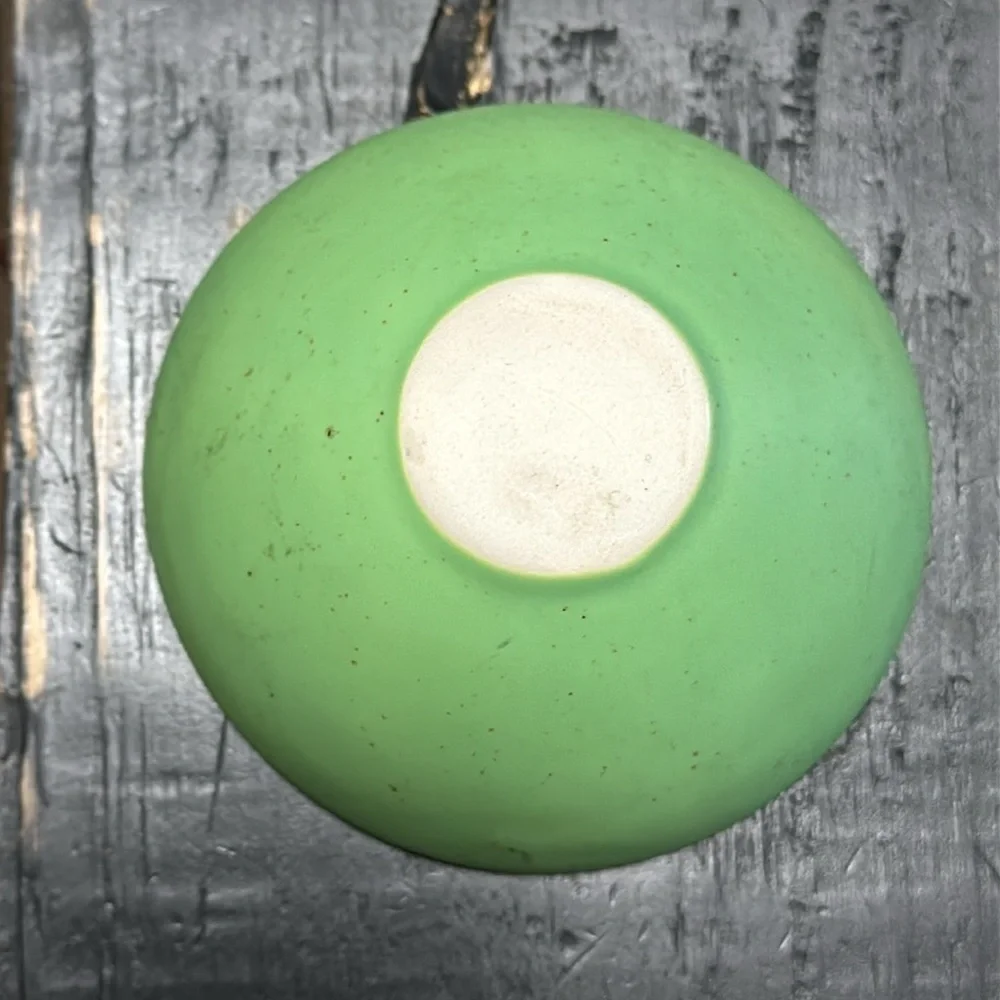 Green and Brown Speckled Ceramic Trinket Bowl